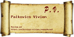 Palkovics Vivien névjegykártya