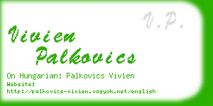 vivien palkovics business card